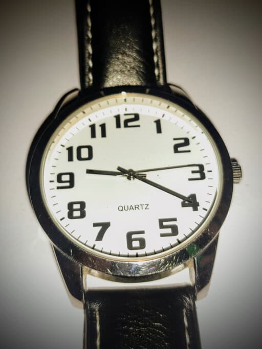 a close up of my watch